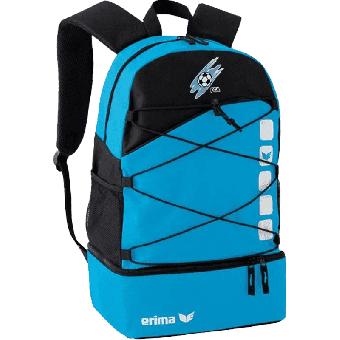 FC Affoltern a/Albis Erima Rucksack mit Bodenfach | Unisex Curacao Schwarz in curacao schwarz 