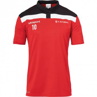 FC Bützberg Uhlsport Offense 23 Poloshirt | Erwachsene Rot Schwarz F04 in rot  